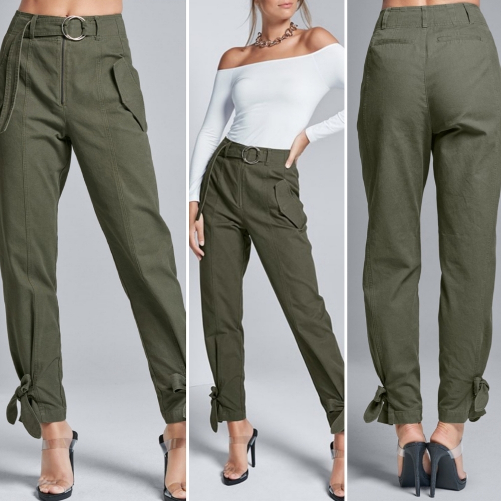 Utility Bow Tie Ankle Pants